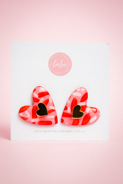 Amore Statement Studs | Peppermint Dash