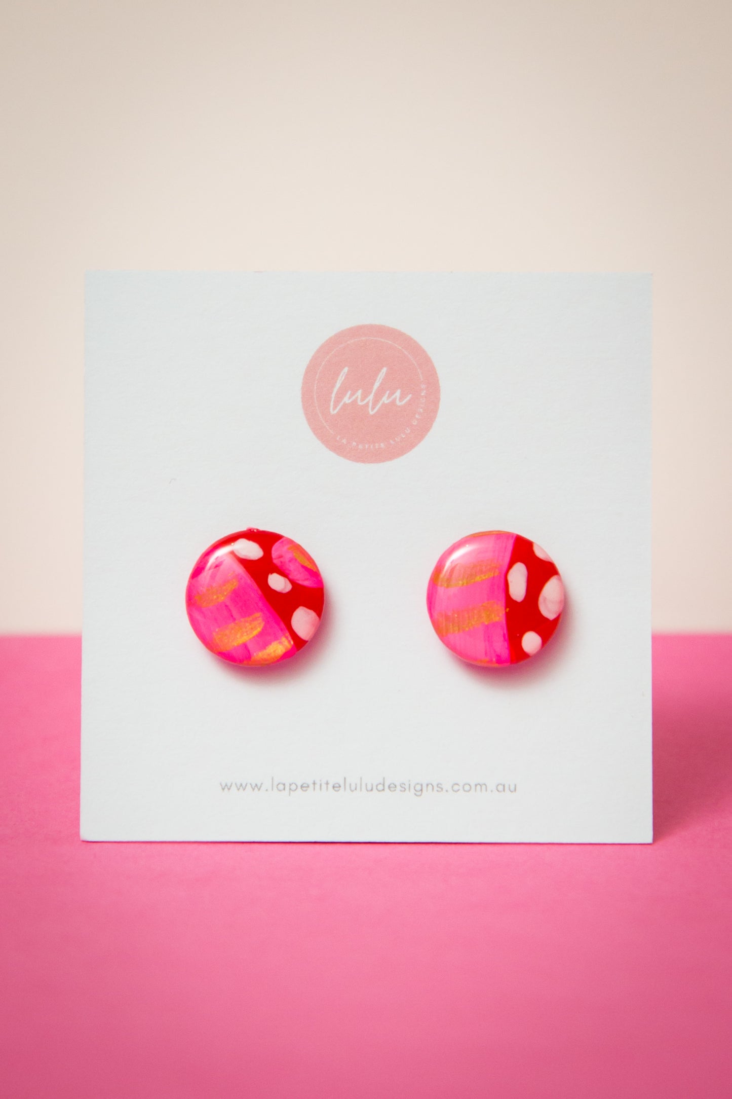 Circle Studs (midi) | Pink Pulse