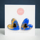 Amore Statement Studs | Gilded Glow (Blue)