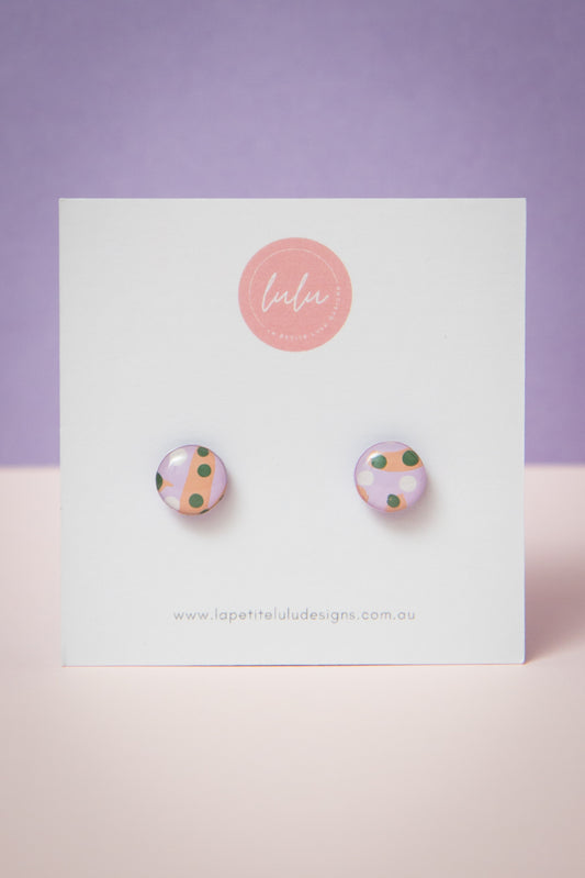 Circle Studs (petite) | Lilac Swirl