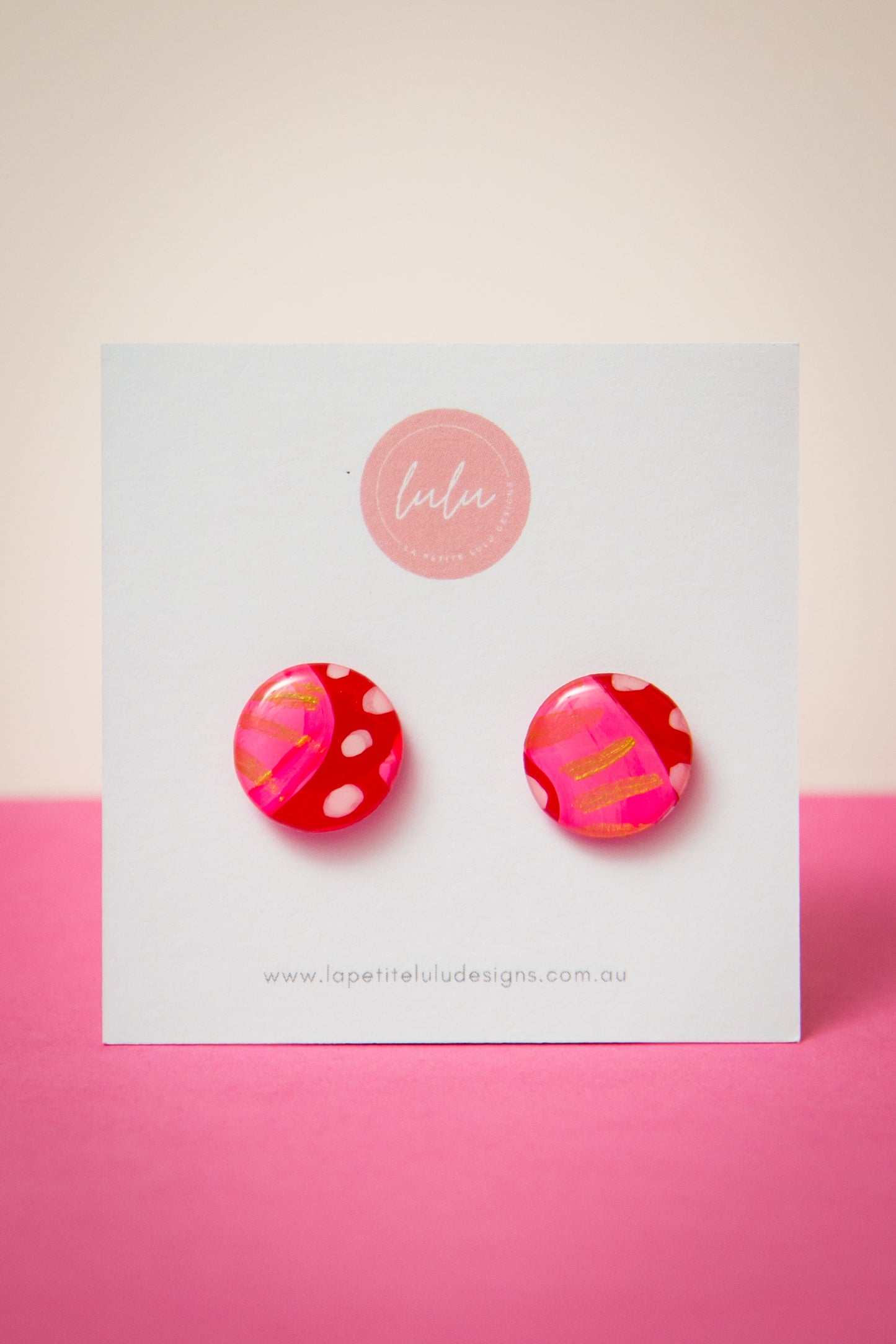 Circle Studs (midi) | Pink Pulse