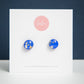 Circle Studs (Petite) | Gilded Glow (Blue)