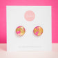 Circle Studs (Midi) | Gilded Glow (Pink)