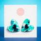 Amore Statement Studs | Bold Brush (Teal)