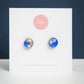 Circle Studs (Petite) | Gilded Glow (Blue)