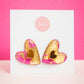 Amore Statement Studs | Gilded Glow (Pink)