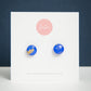 Circle Studs (Petite) | Gilded Glow (Blue)