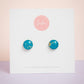 Circle Studs (Petite) | Gilded Glow (Teal)