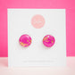 Circle Studs (Midi) | Gilded Glow (Pink)