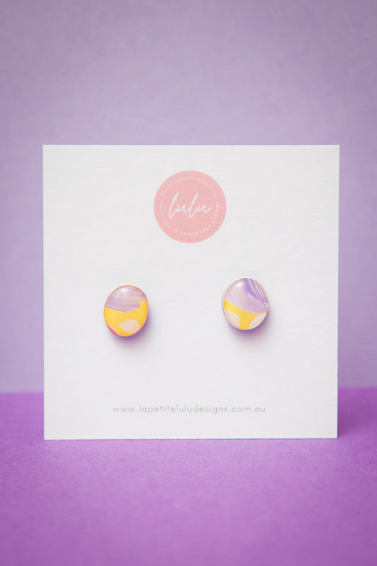 Mini Oval Studs | Topsy Turvy Tulips