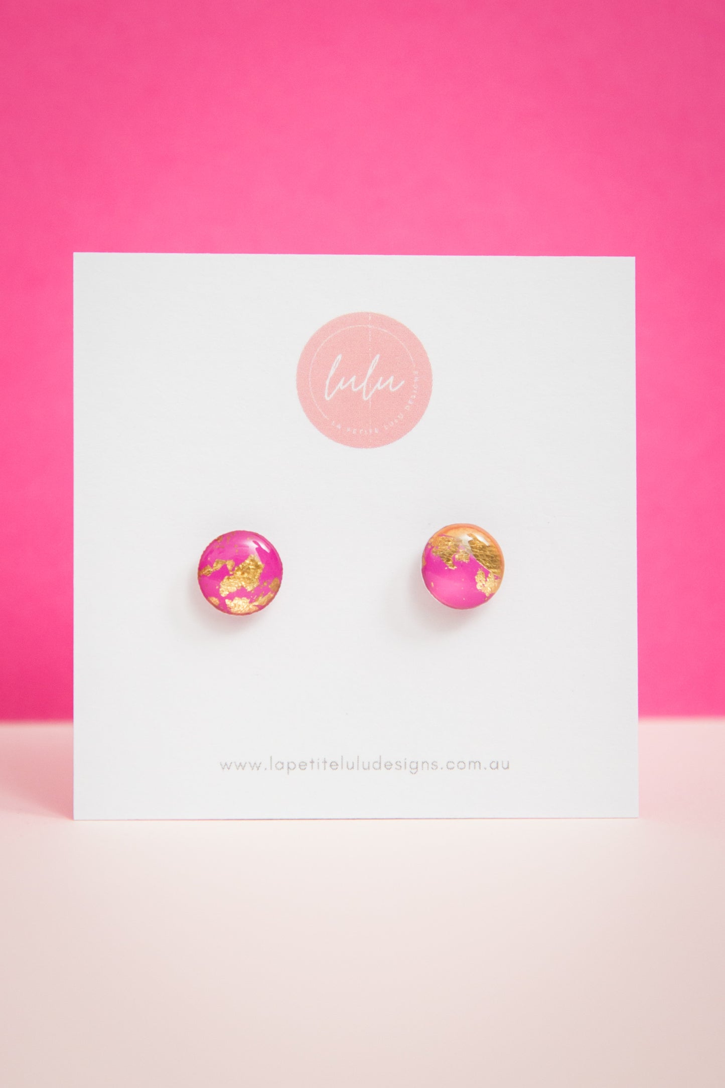 Circle Studs (Petite) | Gilded Glow (Pink)