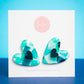 Amore Statement Studs | Bold Brush (Teal)