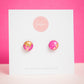 Circle Studs (Petite) | Gilded Glow (Pink)