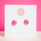 Circle Studs (Petite) | Gilded Glow (Pink)