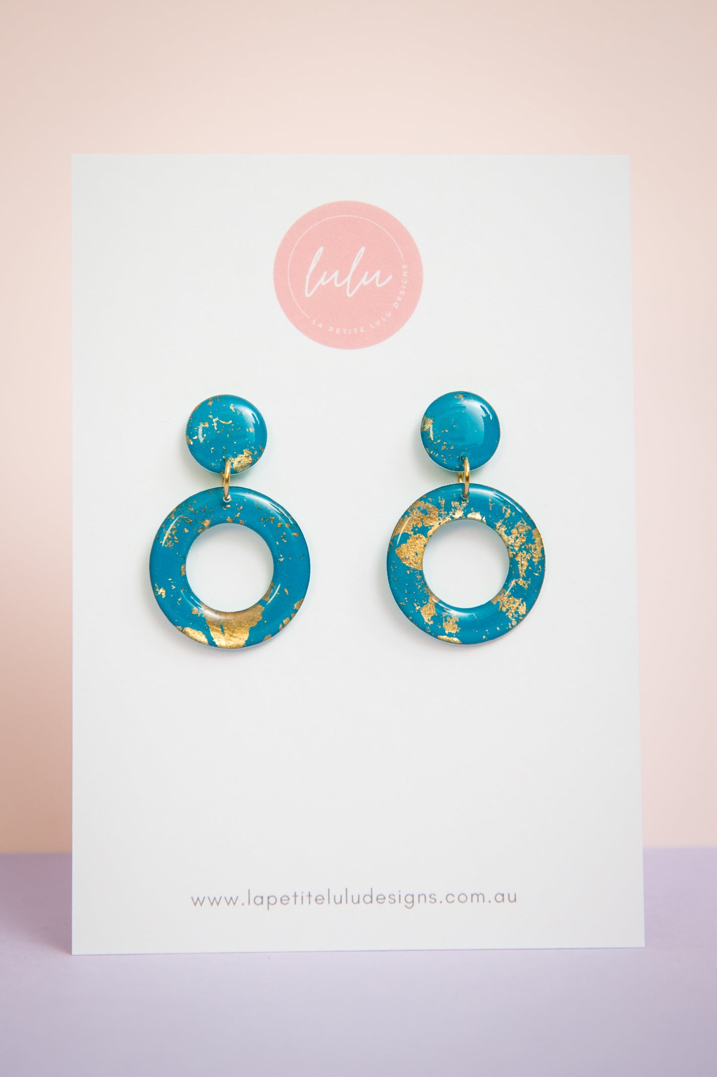 Olivia Dangle | Gilded Glow (Teal)