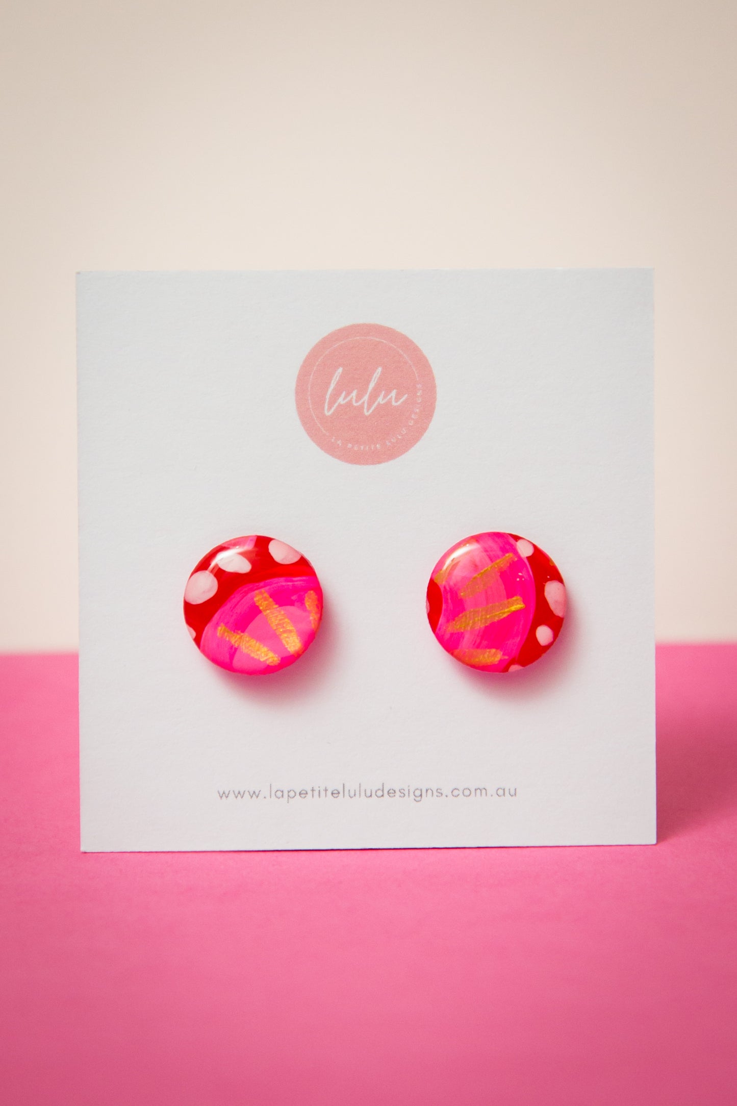 Circle Studs (midi) | Pink Pulse