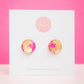 Circle Studs (Midi) | Gilded Glow (Pink)