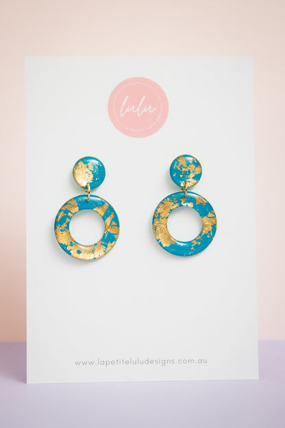 Olivia Dangle | Gilded Glow (Teal)