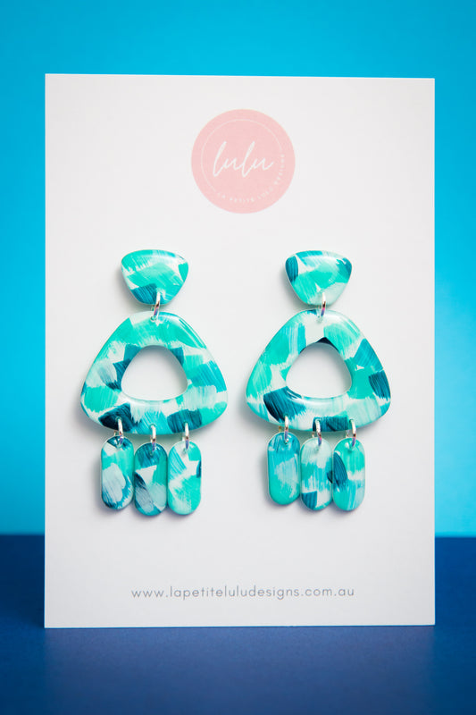 Jellyfish Dangle | Bold Brush (Teal)