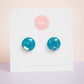 Circle Studs (Midi) | Gilded Glow (Teal)