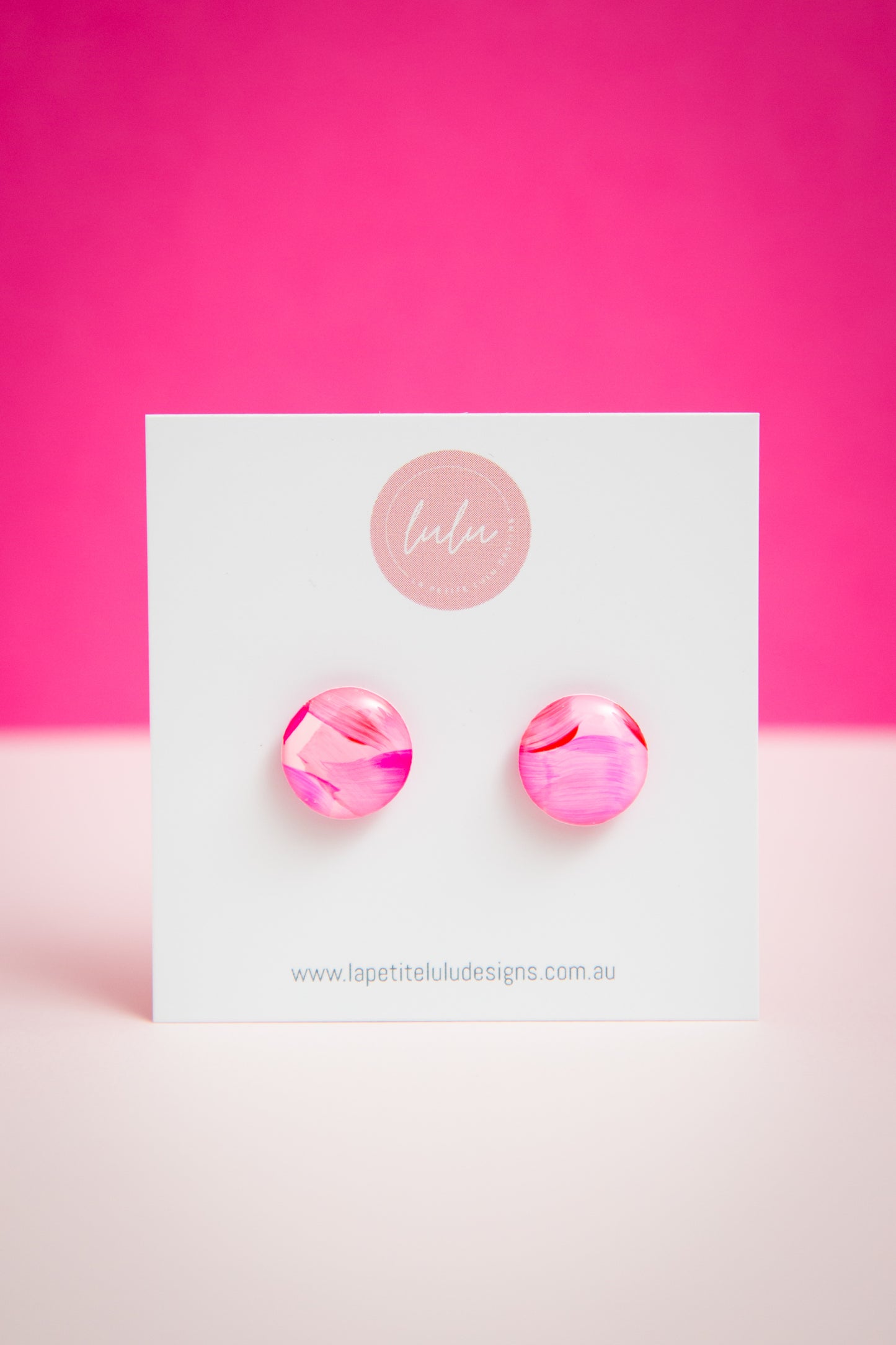 Circle Studs (midi) | Pink Passion