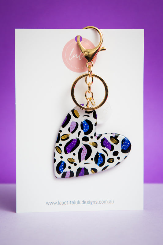 Heart Key Ring | Ultraviolet Jungle