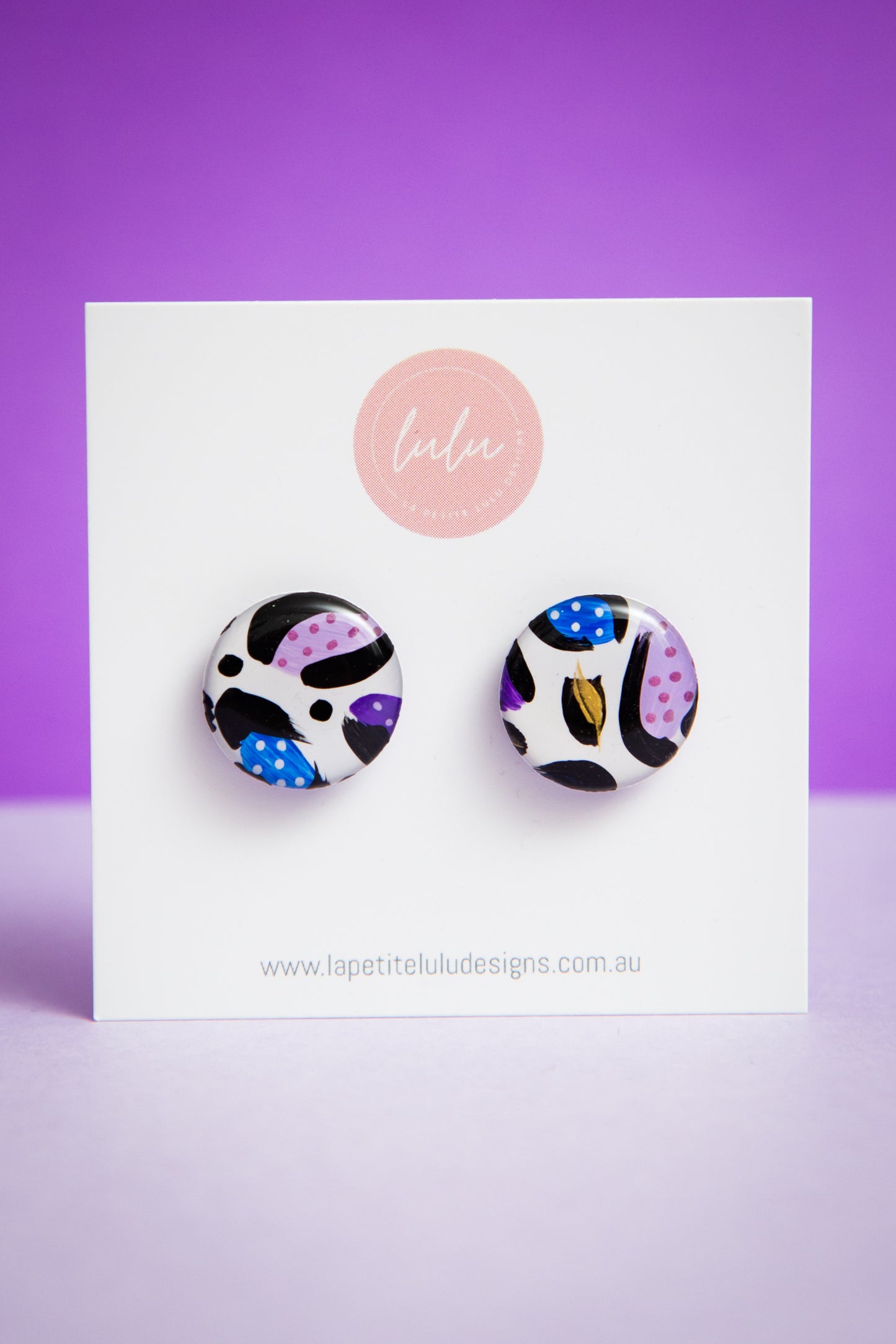 Circle Studs (regular) | Ultraviolet Jungle