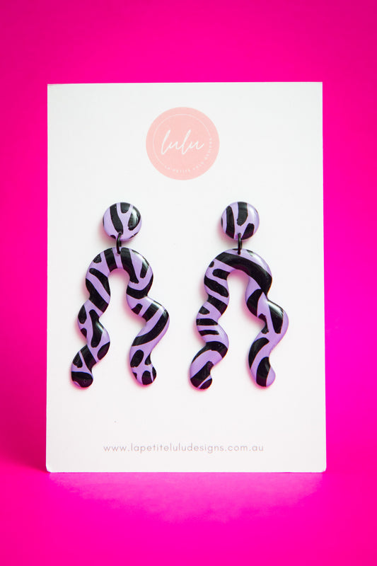 Squirms Dangle | Zesty Zebra (Purple)