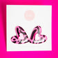 Amore Statement Studs | Zesty Zebra (Pink)