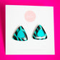 Tetra Statement Studs | Zesty Zebra (Teal)