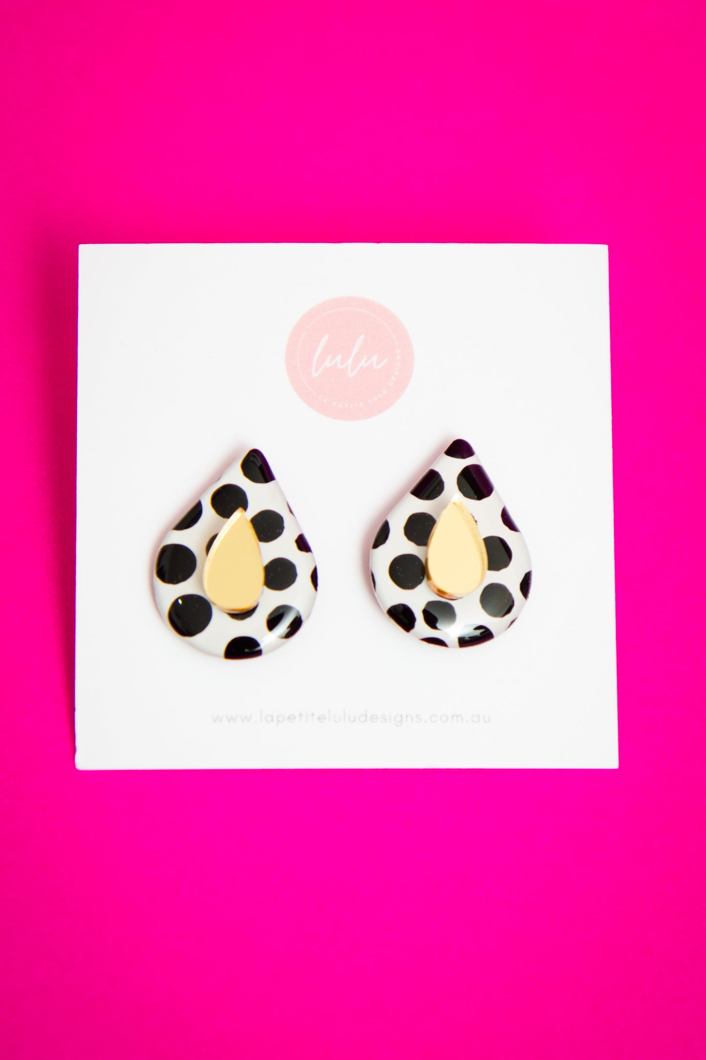 Teardrop Statement Studs | Blossom & Dot (Gold)