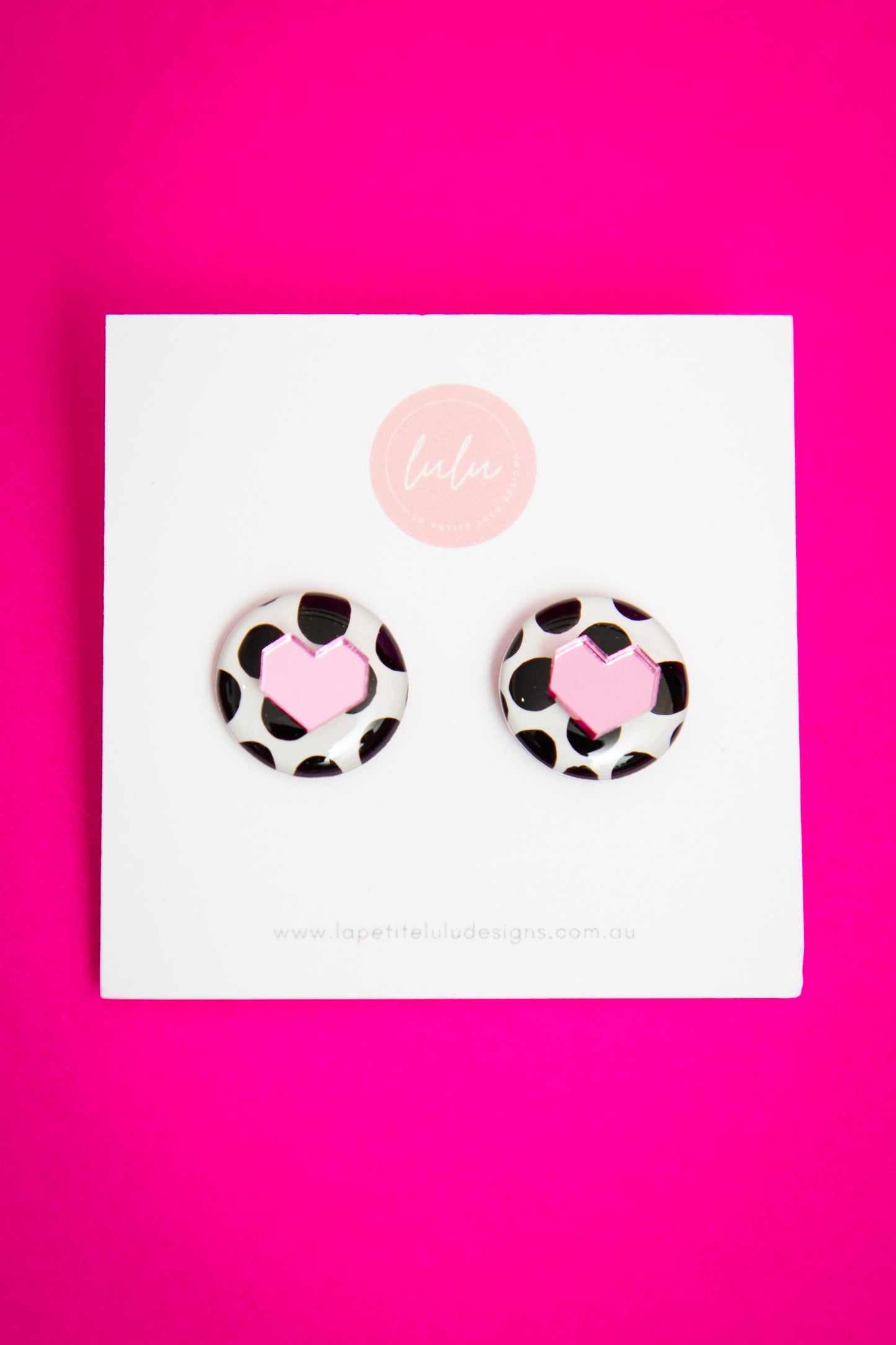 Circle Statement Studs | Blossom & Dot (Pink)