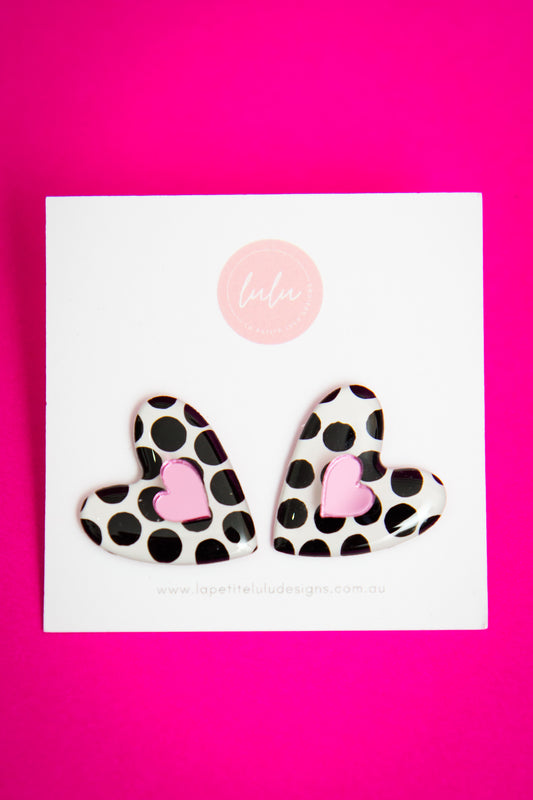 Amore Statement Studs | Blossom & Dot (Pink)